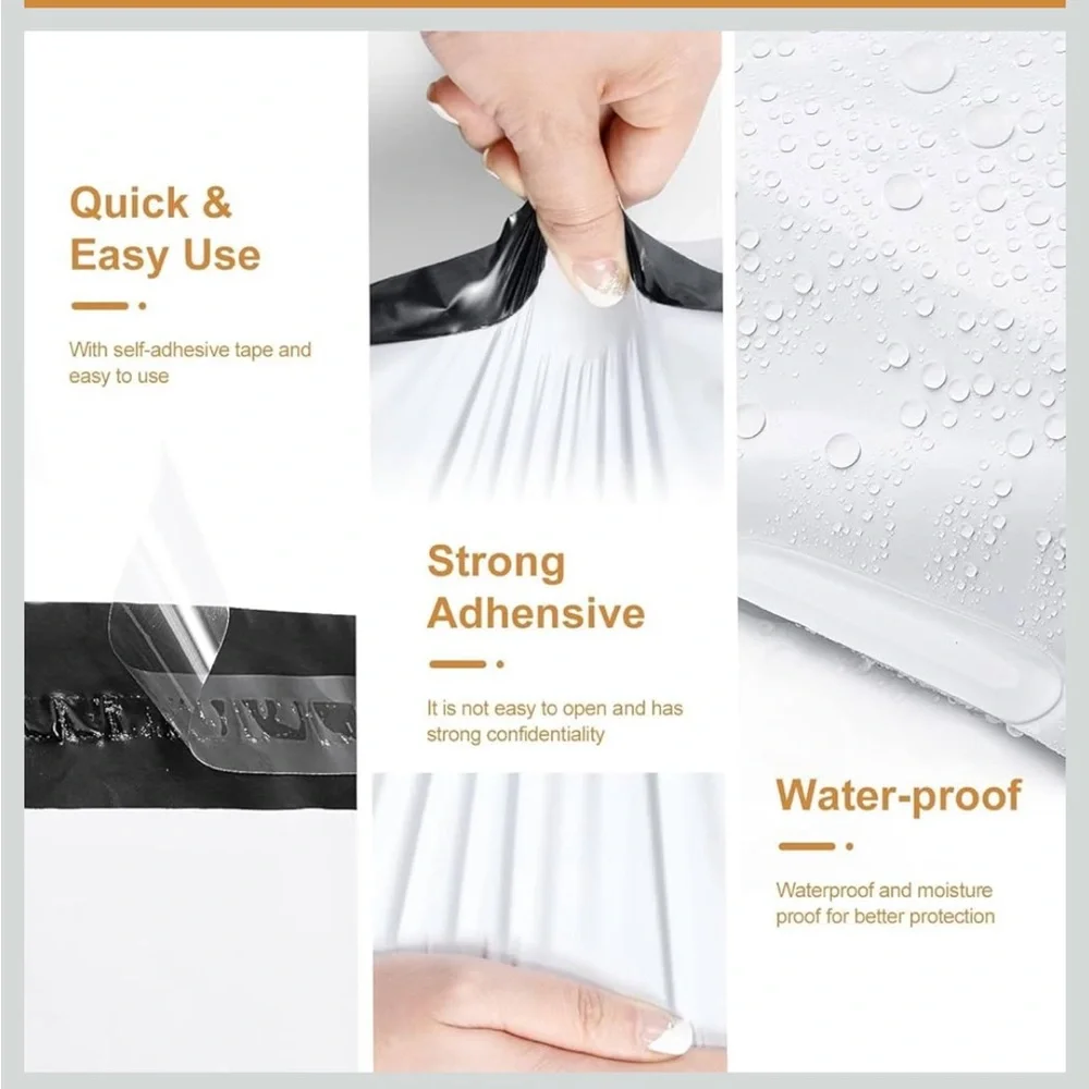 White 24 x 24” Pollymailers will cover large posh box 10ct